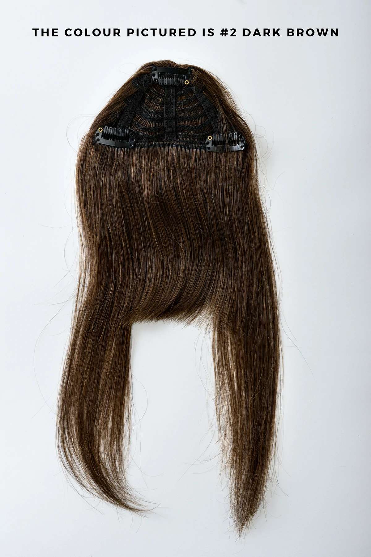 #2 Dark Brown Clip In Fringe Extension