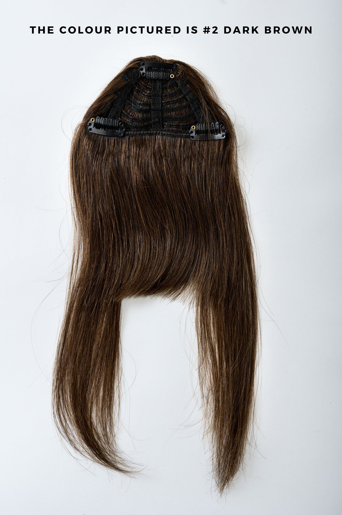 Chestnut Brown Highlights Clip In Human Hair Fringe Extension