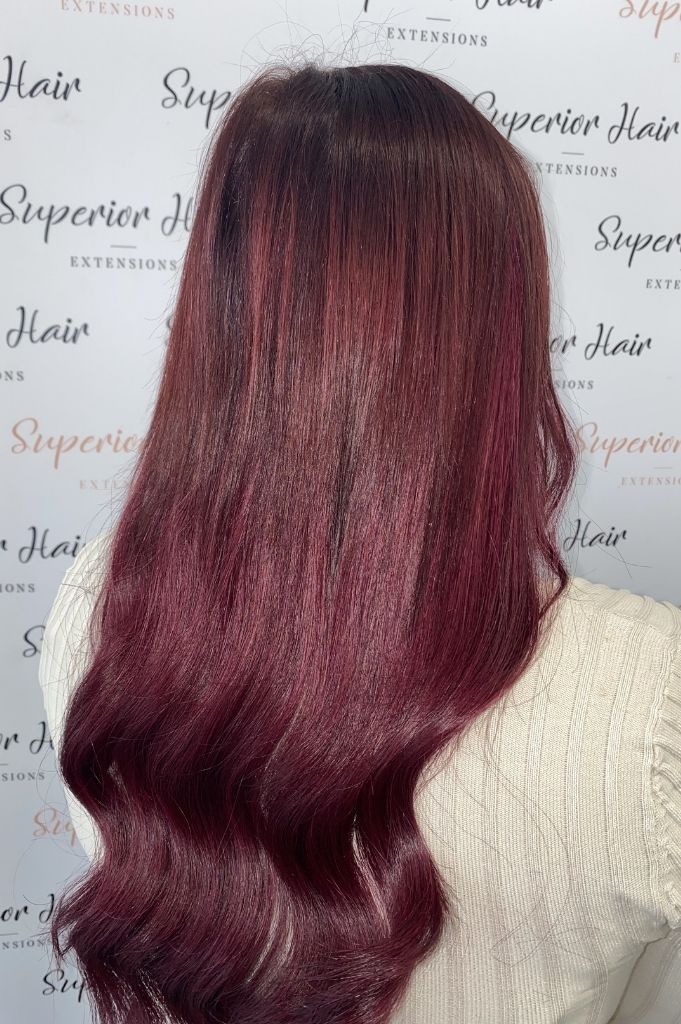 #Burgundy Pre Bonded  U Tip Hair Extensions