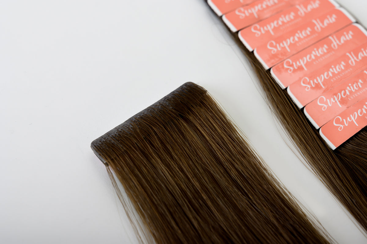 #2 Dark Brown Invisi Tape Hair Extensions