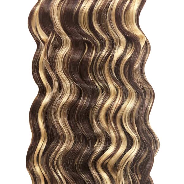#6/613 Clip In Hair Extensions Wavy