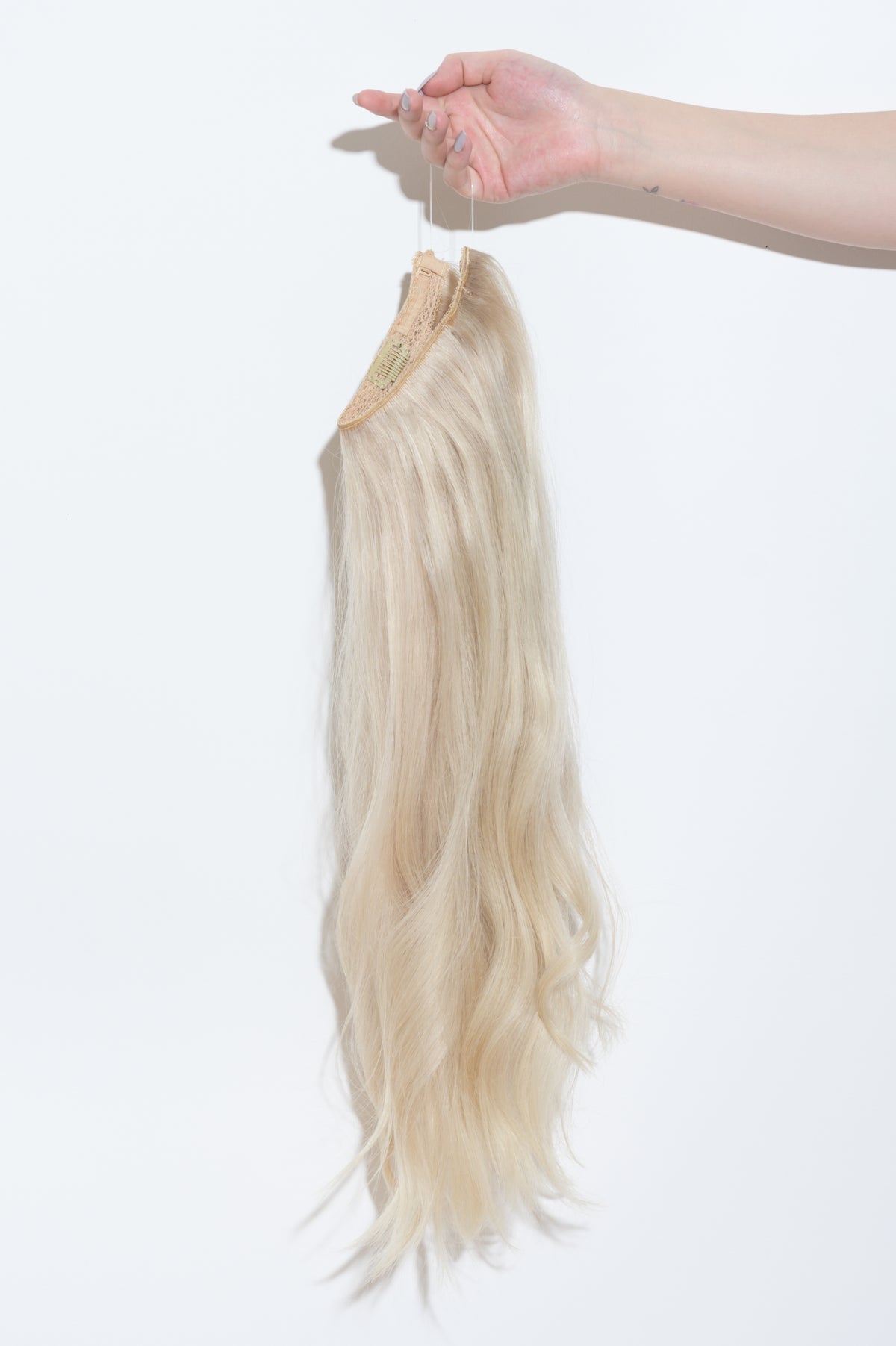 #60 Whitest Ash Blonde Classic Halo Hair Extensions