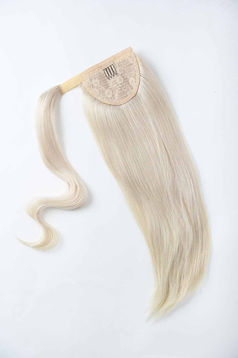 #60 Whitest Ash Blonde Ponytail Extensions