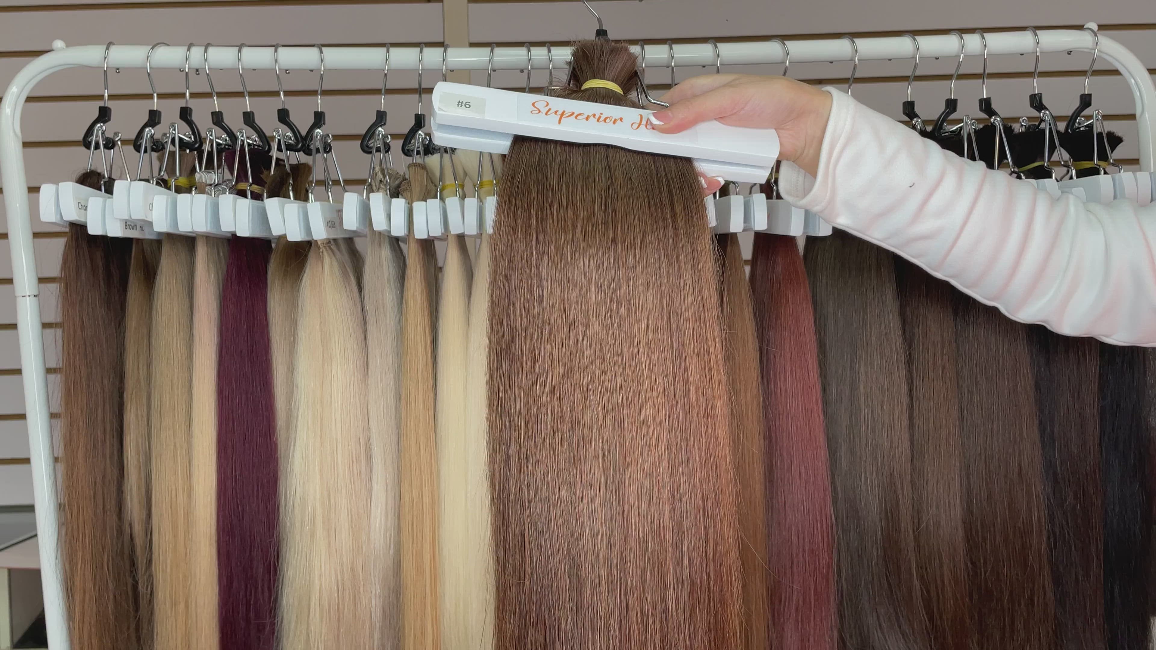 Load video: #6 Chestnut Brown AAA &amp; A U Tip