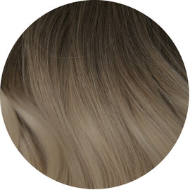 colour: arctic blonde balayage Clip-In Bun