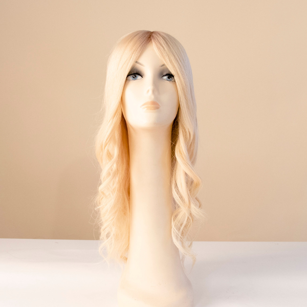 Beach Blonde Ombre Mono Top Human Hair Wig