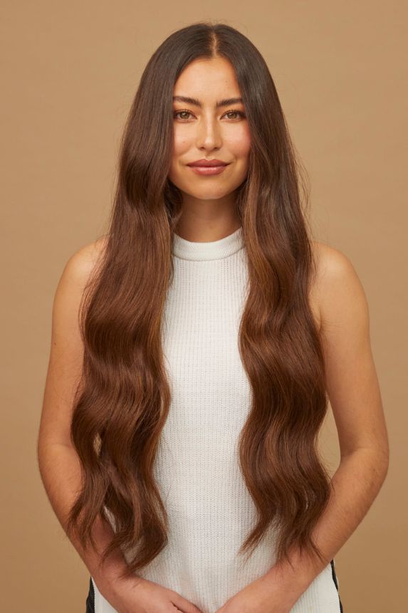 #4 Chocolate Brown Invisi Tape Hair Extensions