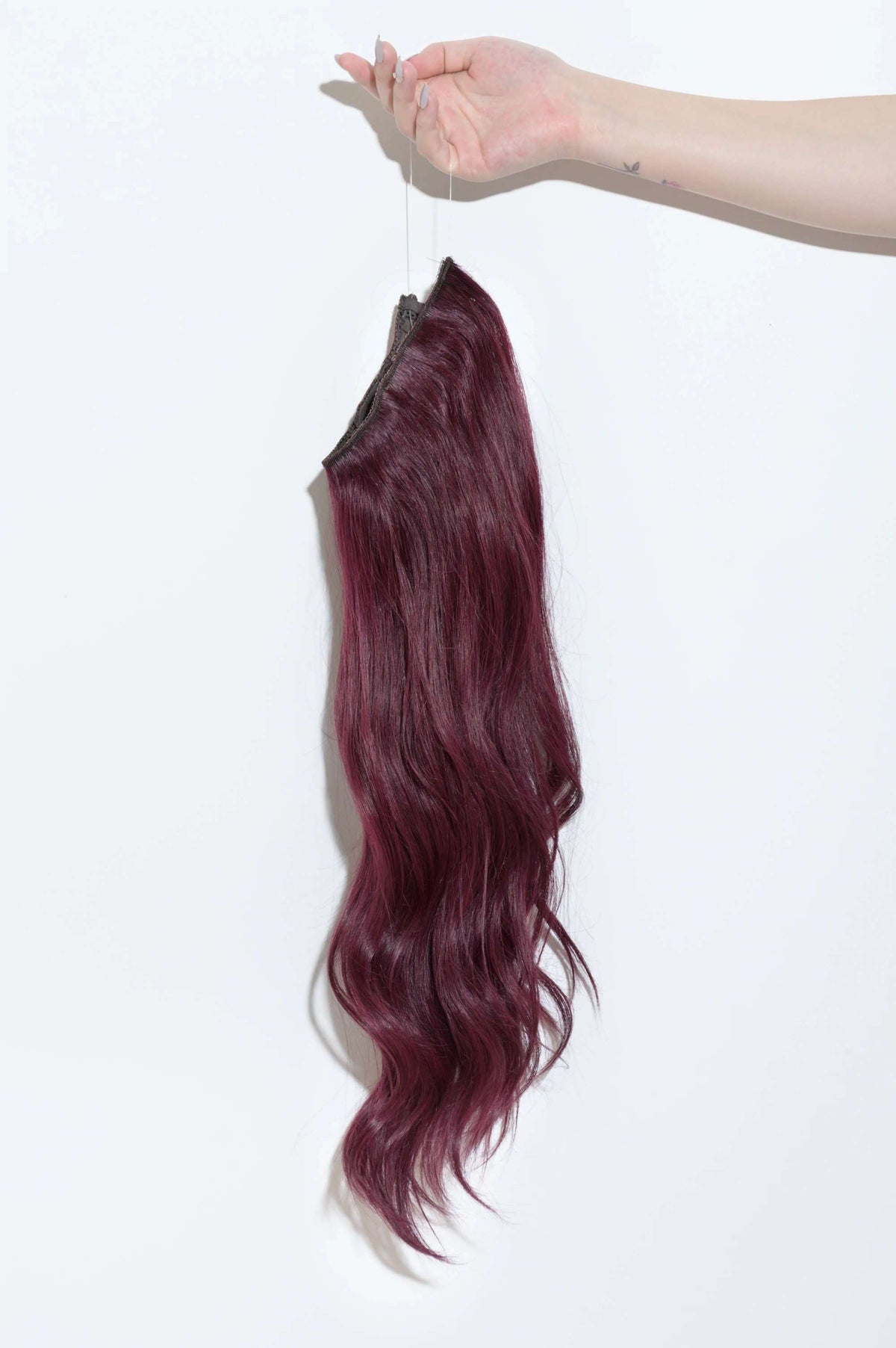 #Burgundy Classic Halo Hair Extensions