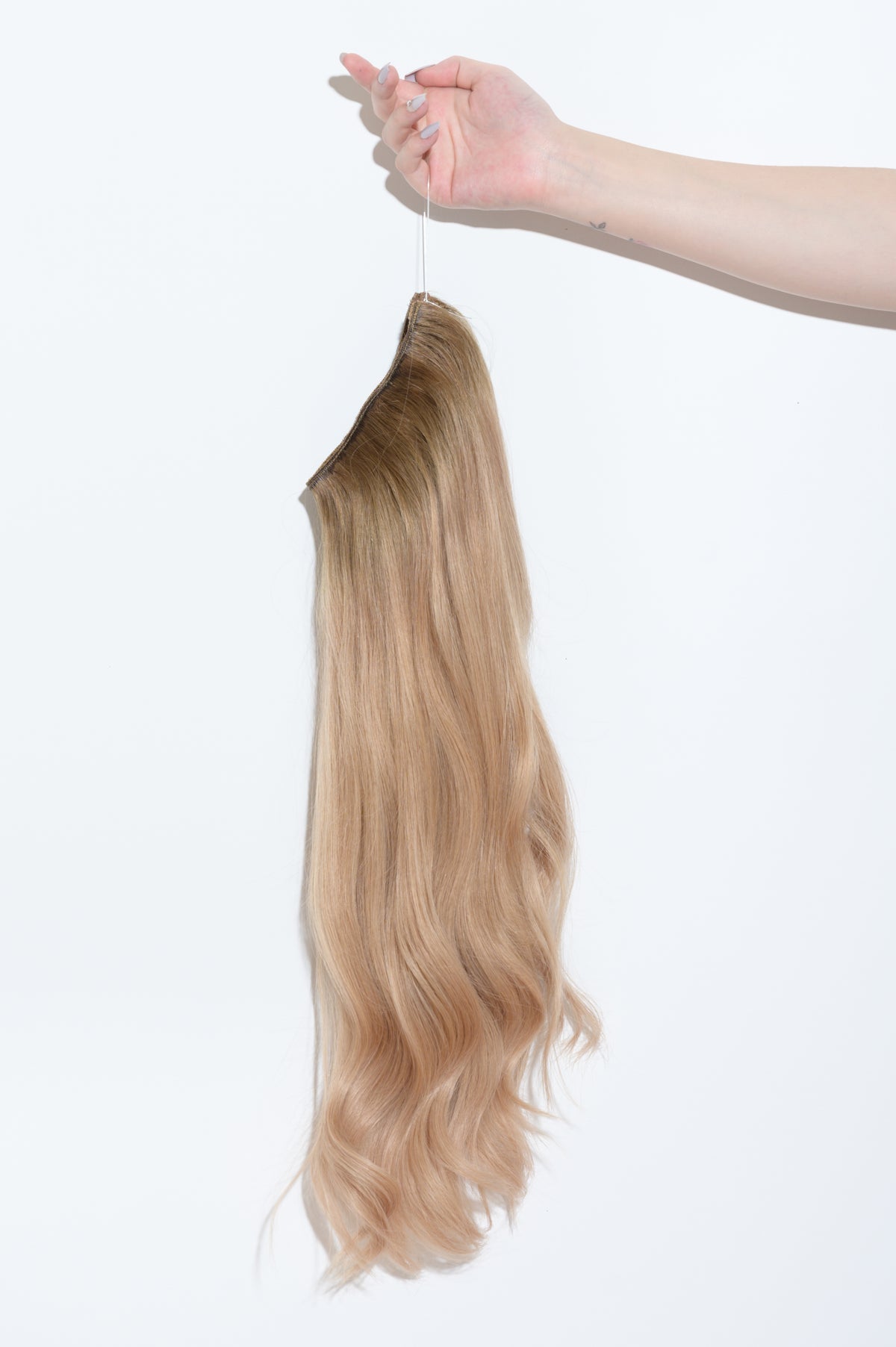 #Cappuccino Ombre Classic Halo Hair Extensions
