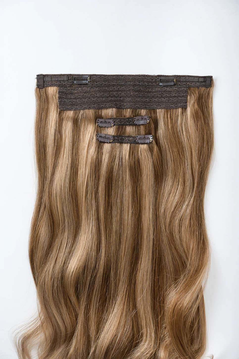 Chestnut Brown Highlights Classic Halo Hair Extensions