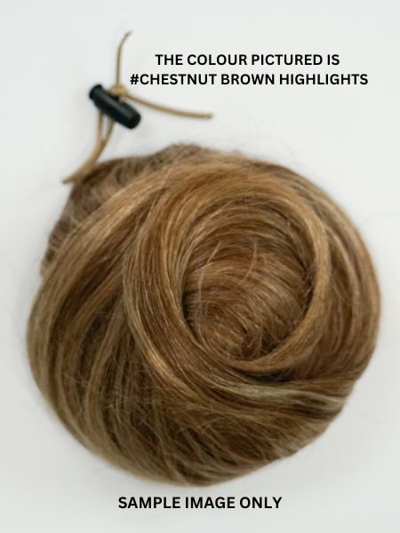 #8 Natural Light Brown Clip-In Bun Extension