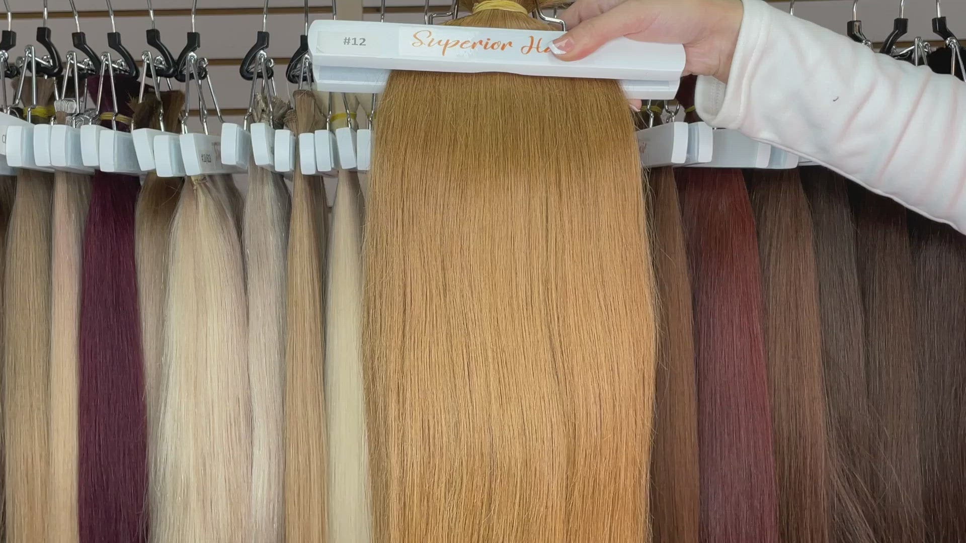 Load video: #12 Dark Honey Clip In Hair Extensions 7PCS