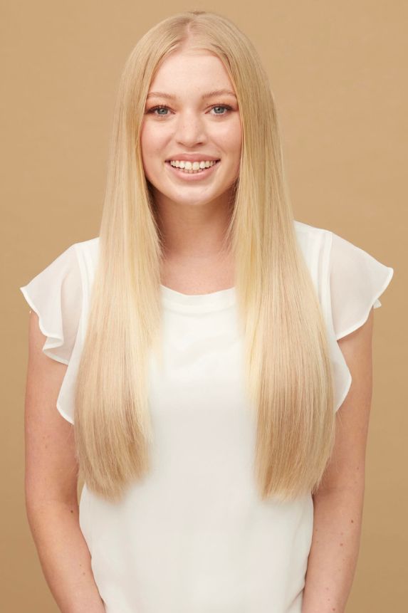 #613 Platinum Blonde Invisi Tape Hair Extensions