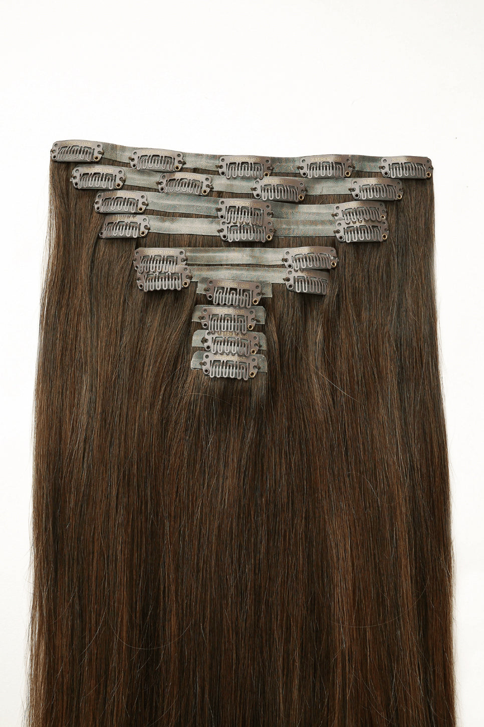 #Chocolate Brown Balayage Seamless Clip In Extensions