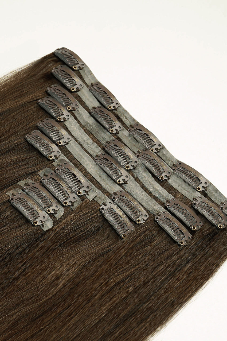 #Chocolate Brown Balayage Seamless Clip In Extensions — Value Grade