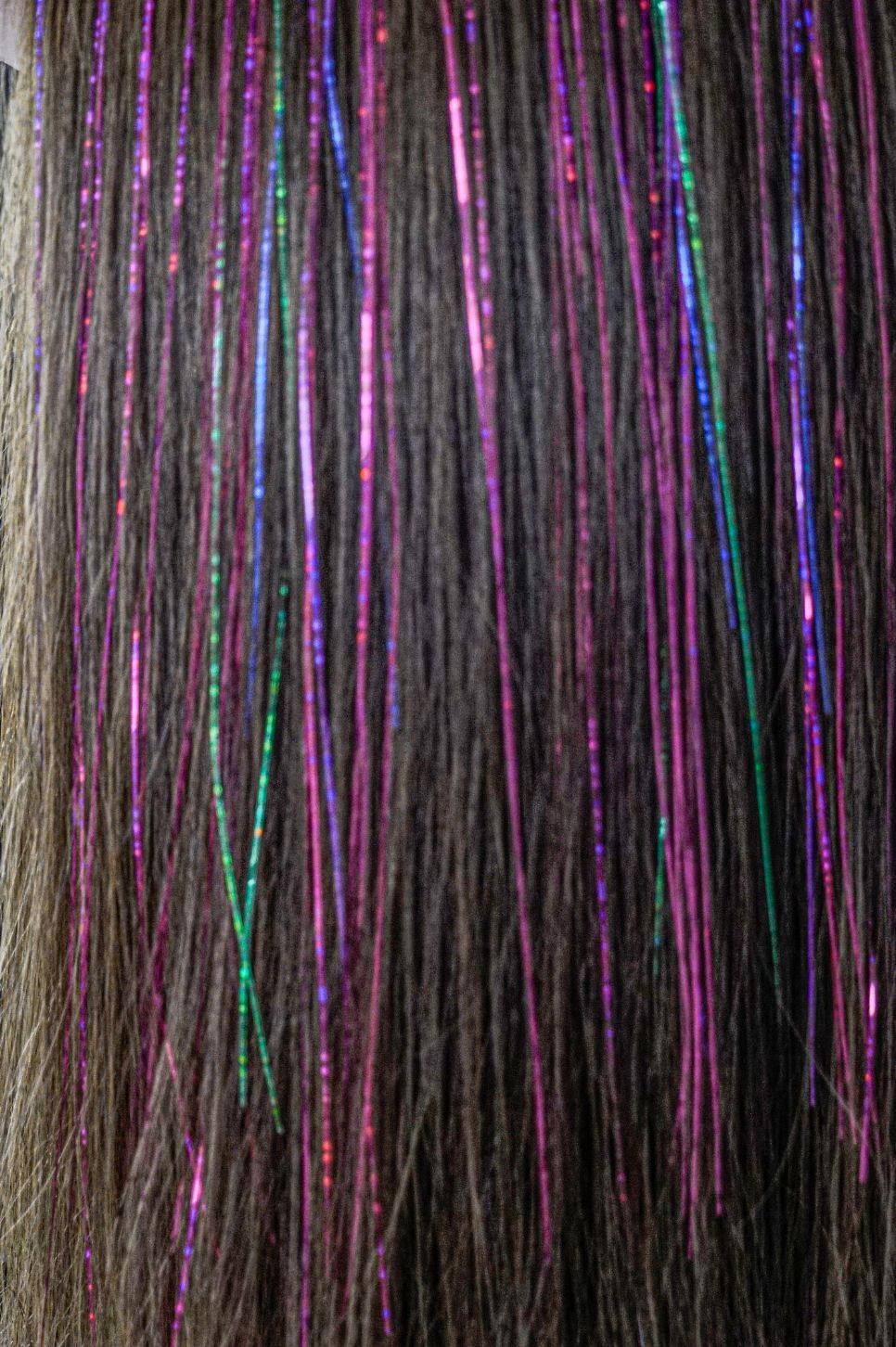 Pink Multi Tinsel Hair Clip-In Set (4pcs)