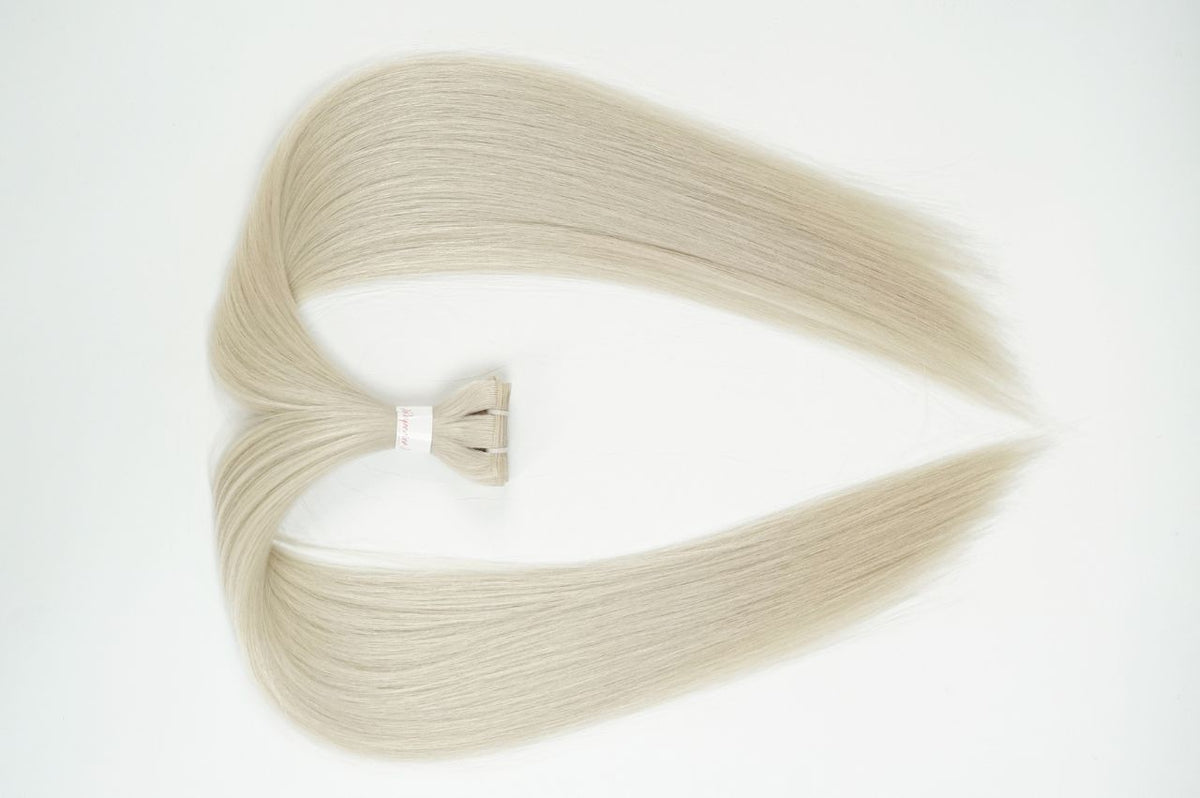 #60 Whitest Ash Blonde Genius Weft Extensions